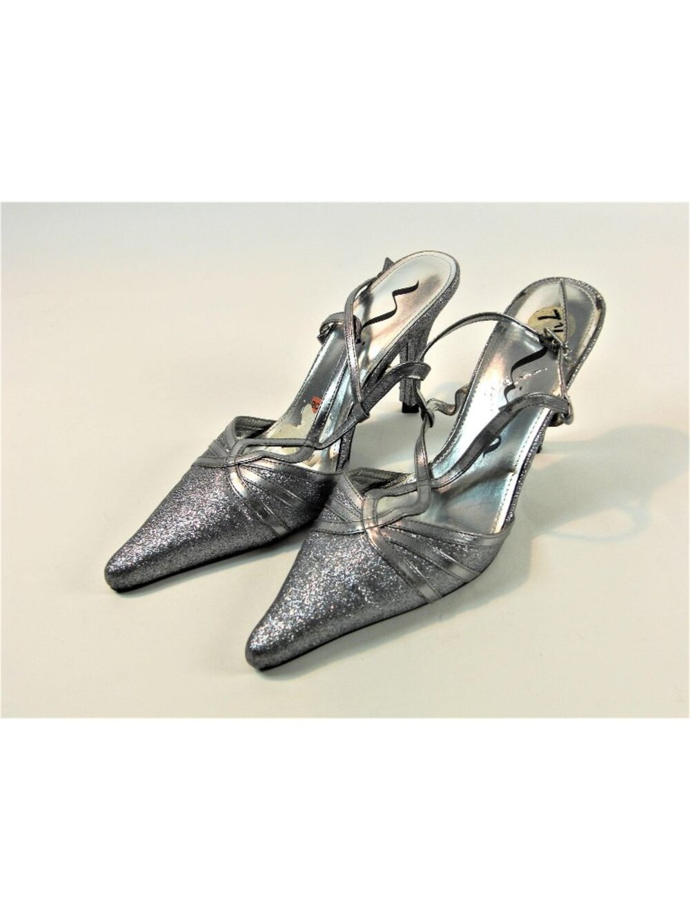 Womens Lima Pump Silver Evening Heels Shoes 7.5 Medium
